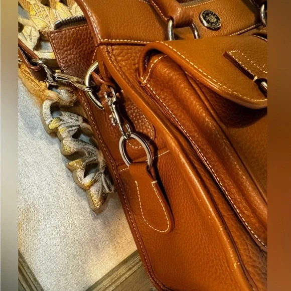 Dooney and Bourke Chestnut Double Pocket Satchel - Picture 7 of 15
